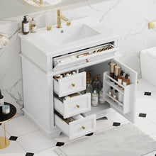 Load image into Gallery viewer, Freestanding Bathroom Vanity With Sink, Soft Closing Door, Tip Out Drawer
