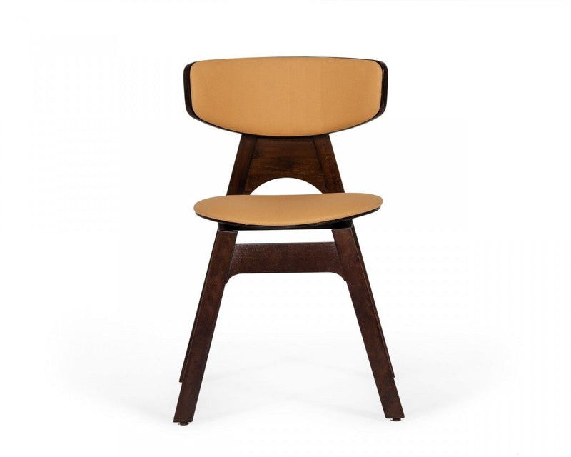 Faux Leather Modern Dining Chairs (Set of 2) - Beige