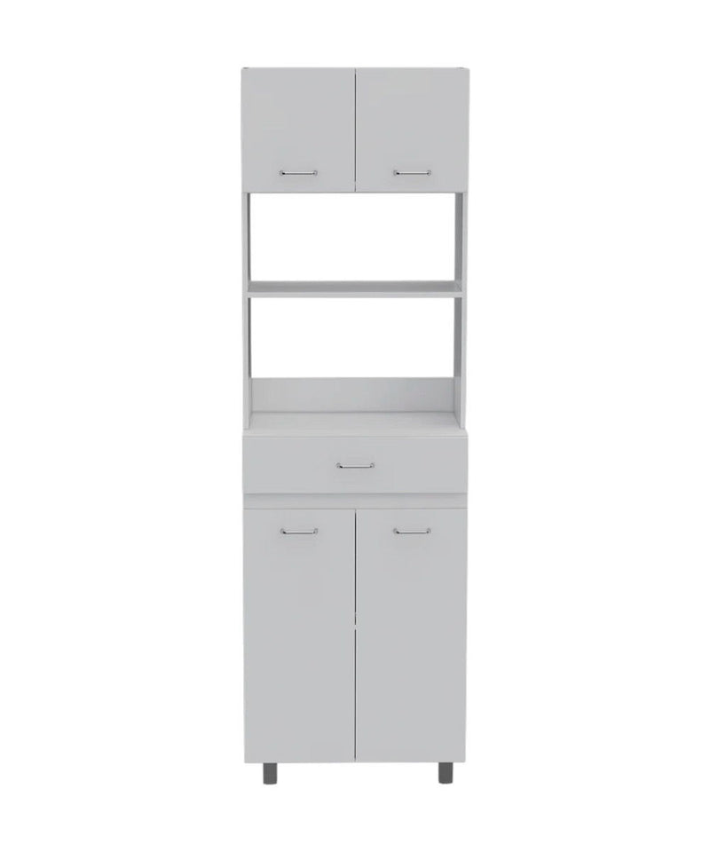 79" Pantry Cabinet With Three Shelves - White