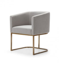 Load image into Gallery viewer, Contemporary Upholstered Fabric Dining Arm Chair - Light Gray
