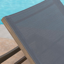 Load image into Gallery viewer, Summerland Chaise Lounge Dark Mesh Outdoor Seating - Dark Gray
