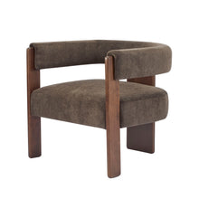 Load image into Gallery viewer, Modern Upholstered Accent Arm Chair With Barrel Back Design
