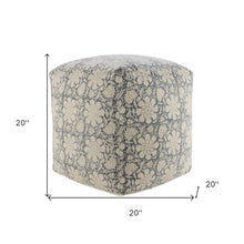 Load image into Gallery viewer, Cotton Square Ottoman - Beige
