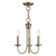 Load image into Gallery viewer, 16" Three Light Dimmable Chandelier With Shades - Antiqued Brass
