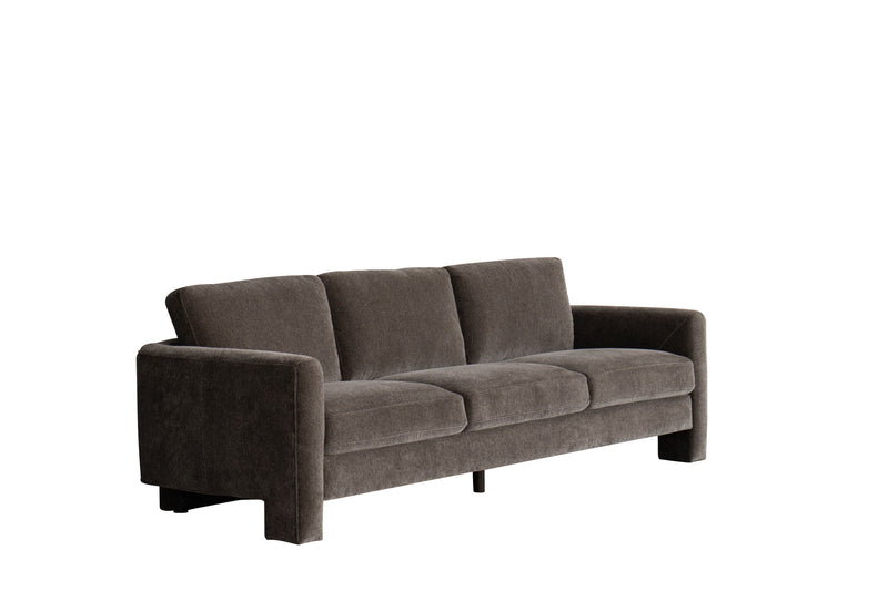 Fabric Solid Wood Sofa - Dark Gray