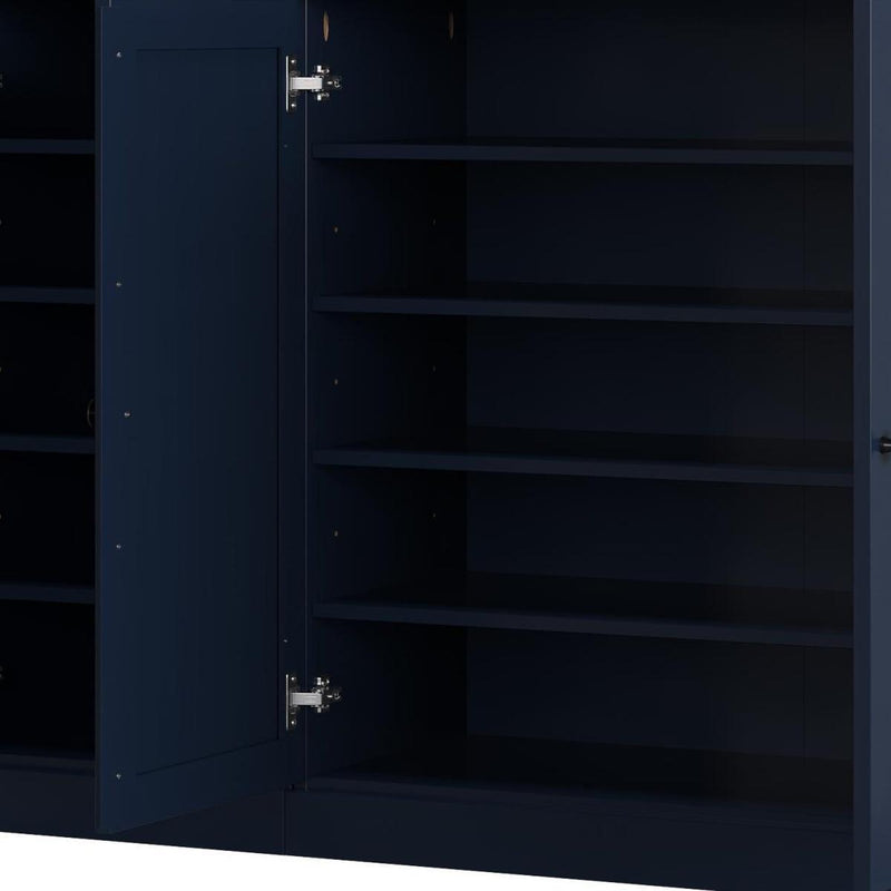 Solid Woodshoe Storage Cabinet (755985) - Navy Blue