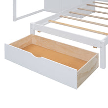 Load image into Gallery viewer, Full Over Twin Bunk Bed with Wardrobe, Drawers, White
