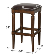 Load image into Gallery viewer, Square Stool With Upholstered Seat
