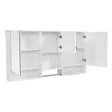 Load image into Gallery viewer, Wall-Mount 3-In-1 Mirror Cabinet With Adjustable Shelf, Soft-Closing Hinges, Rectangular Design - White
