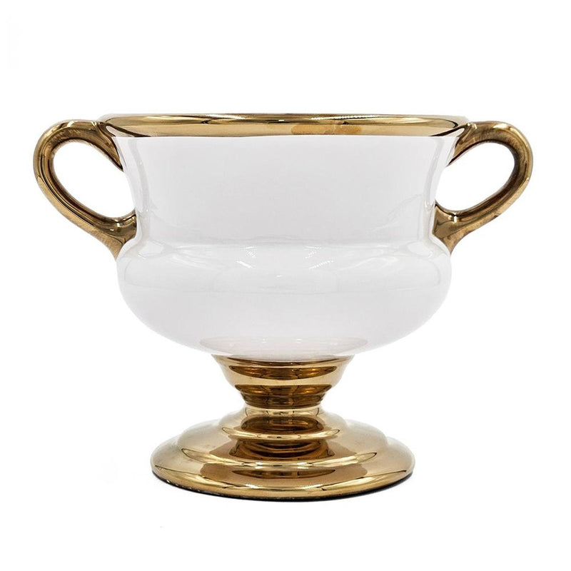 Amphora Urn - White / Gold