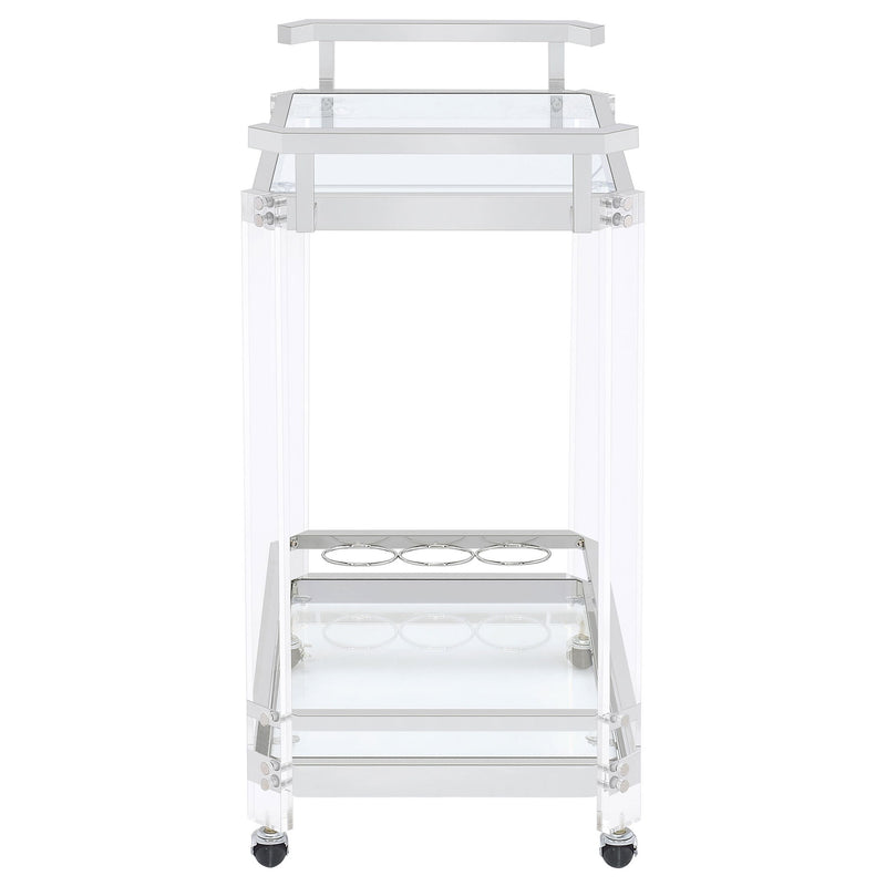 Kempton - 2 Tier Bar Cart - Chrome