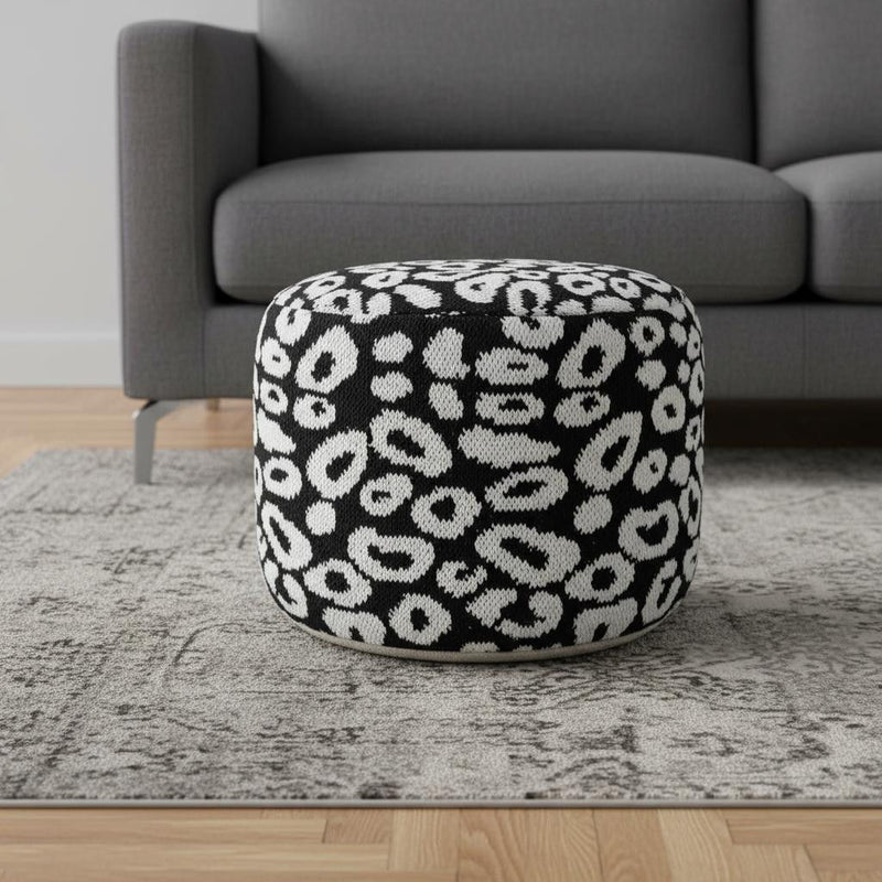 Blend Cotton Ottoman - Black