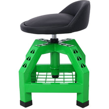 Load image into Gallery viewer, Pneumatic 360 Degree Swivel Stool, Mechanics Rolling Creeper Seat, Heavy Duty Rolling Mechanics Stool, Shop Stool With Casters
