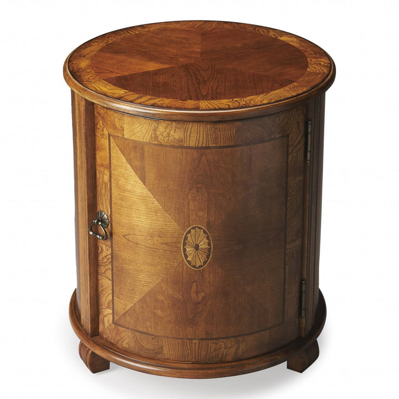 Round End Table - Brown