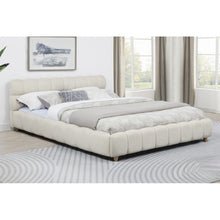 Load image into Gallery viewer, Queen Size Upholstered Platform Bed Frame - Beige
