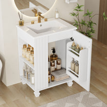 Load image into Gallery viewer, Classic Retro Bathroom Vanity With Sink, Door Shelf, Side Open Storage Frame
