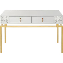 Load image into Gallery viewer, Mirrored Console Table And Drawers - White And Gold
