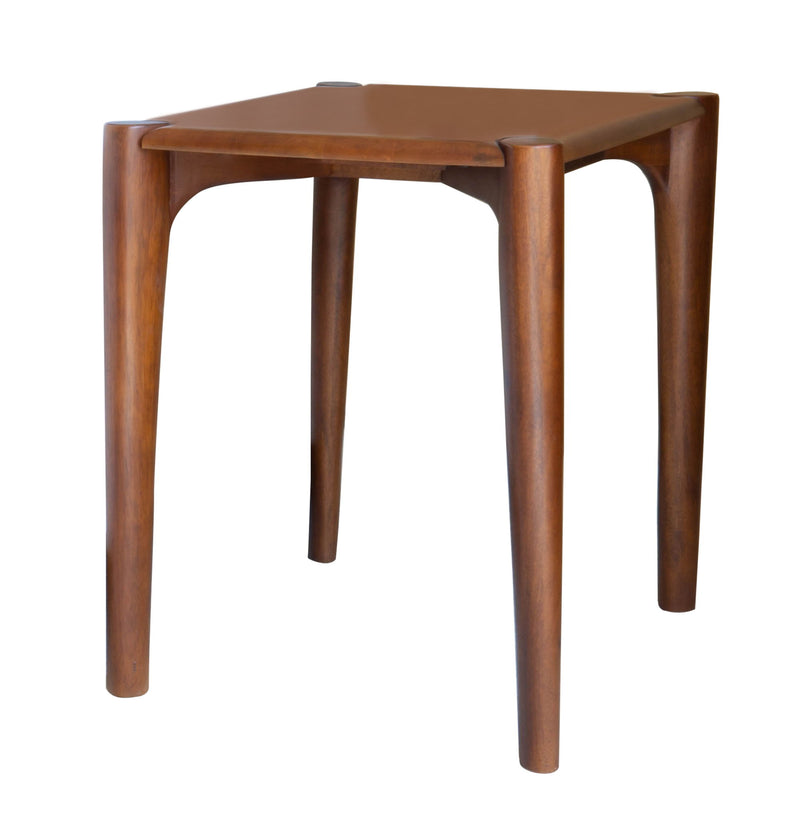Solid Wood Square End Table (722648) - Brown