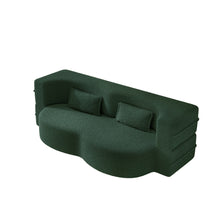 Load image into Gallery viewer, Modern Floor Sleeper Sofa Bed With 2 Pillows, Convertible Twin Size Folding Mattress For Living Room
