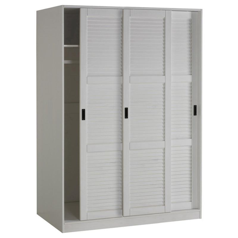 Solid Wood Three Door Combo Dresser (765046) - White