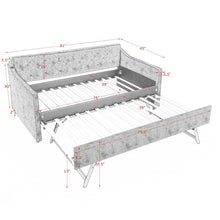 Load image into Gallery viewer, Daybed With Pop Up Trundle And USB Charging Armrest
