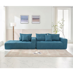 110*69" Modular Sectional Living Room Sofa Set, Modern Minimalist Style Couch, Installation-free sofa, Upholstered Sleeper Sofa for Living Room, Bedroom, Salon, 2 PC Free Combination, L-Shape, Linen