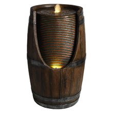 Load image into Gallery viewer, Rustic Barrel Water Fountain With LED Light
