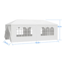 Load image into Gallery viewer, Wedding Party Canopy Tent Outdoor Gazebo With 6 Removable Sidewalls - White

