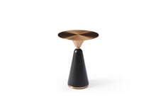 Load image into Gallery viewer, Steel Round Pedestal End Table - Rose / Gold / Black
