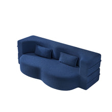 Load image into Gallery viewer, Modern Floor Sleeper Sofa Bed With 2 Pillows, Convertible Twin Size Folding Mattress For Living Room
