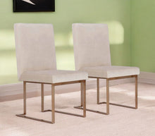 Load image into Gallery viewer, Upholstered Velvet Dining Side Chairs (Set of 2) - Beige
