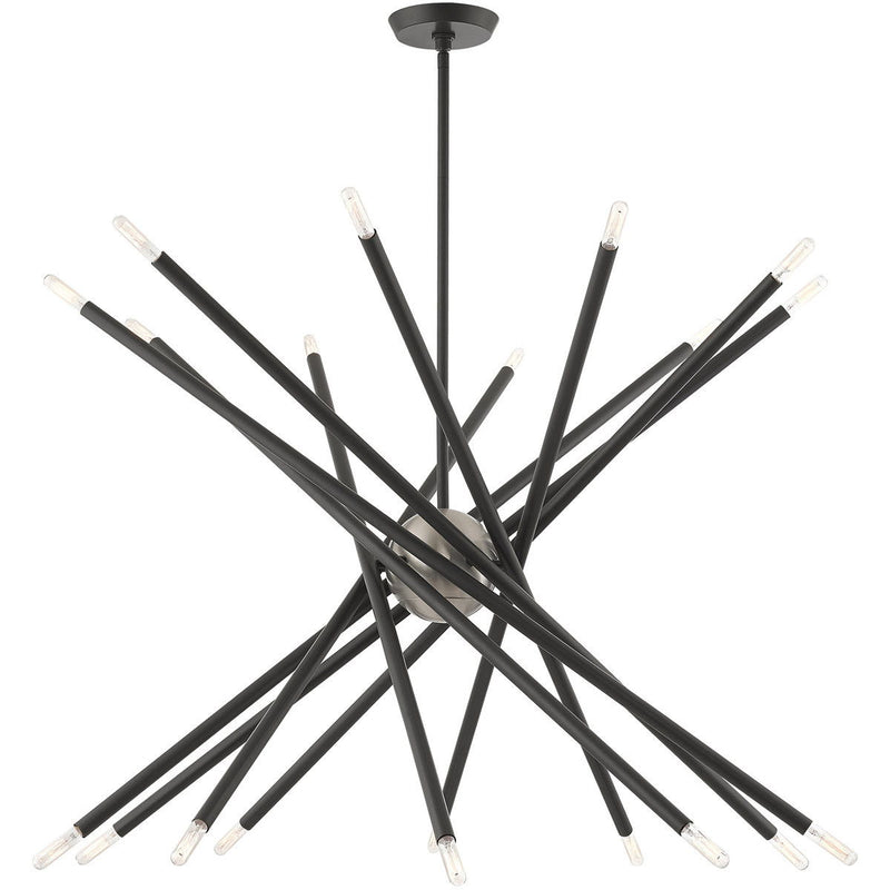 Multi Light Dimmable Chandelier With Shades - Gray