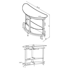 Load image into Gallery viewer, Strick - Freestanding Glass Top Home Bar Wine Cabinet - White
