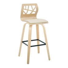 Load image into Gallery viewer, Folia - Contemporary Fixed Height Stool With Swivel With Square Footrest (Set of 2)

