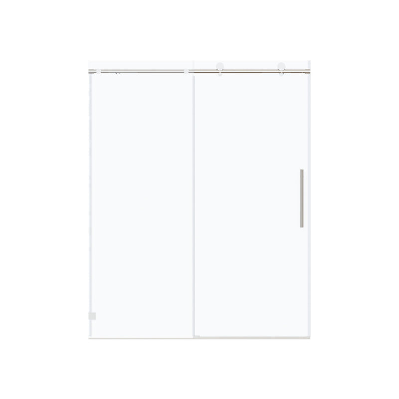 Frameless Single Sliding Soft Close Shower Doors, 5/16" Sgcc Tempered Glass