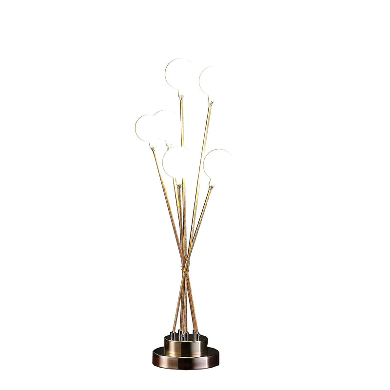 Six Light Globe Desk or Table Lamp - Yellow Gold
