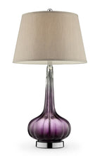 Load image into Gallery viewer, Glass Table Lamp With Beige Shade - Purple Ombre
