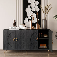 Load image into Gallery viewer, Modern Lacquered 4 Door Wooden Cabinet Sideboard Buffet Server Cabinet Storage Cabinet, For Living Room, Entryway, Hallway, Office, Kitchen And Dining Room
