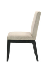 Load image into Gallery viewer, Upholstered Fabric Dining Side Chairs (Set of 2) - Beige / Black
