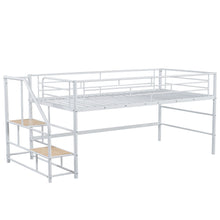 Load image into Gallery viewer, Loft Bed With Storage Stairs And Metal Frame
