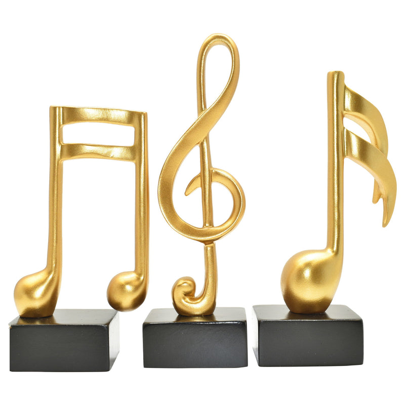 Music Tabletop Sculpture (Set of 3) - Gold