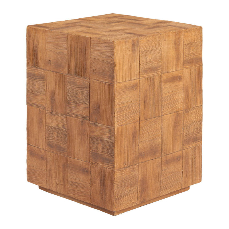 Modern Metal End Table - Natural