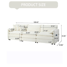 Load image into Gallery viewer, Modern Chenille Oversized Deep Seat Sectional Sofa With Pillows
