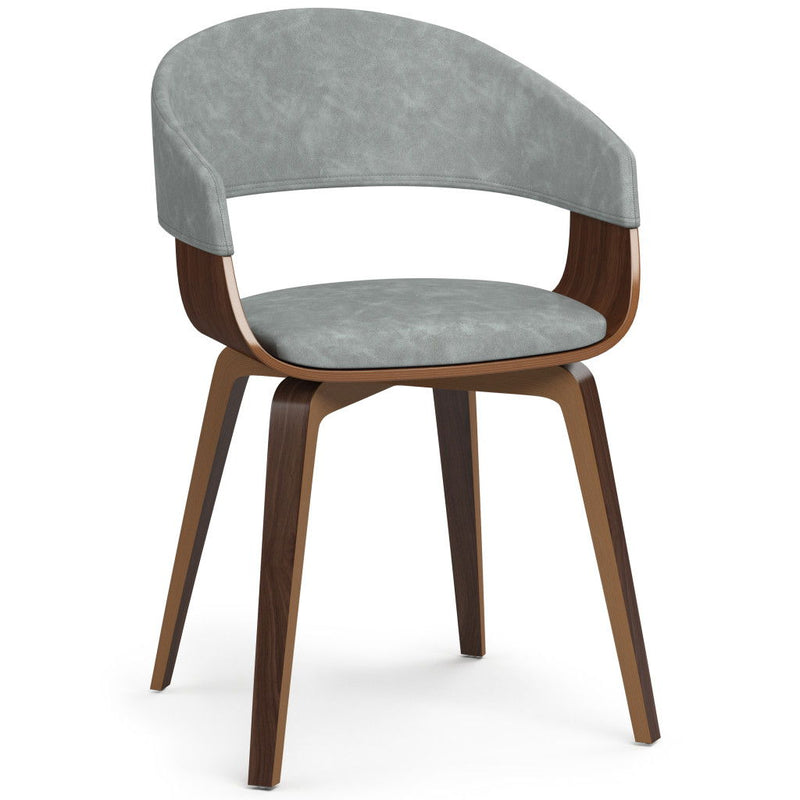 Wood Dining Parsons Chair - Gray / Walnut