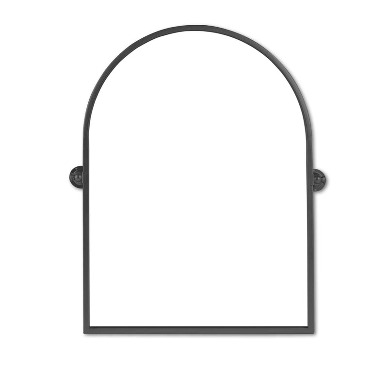 36" Arch Framed Metal Accent Mirror - Black