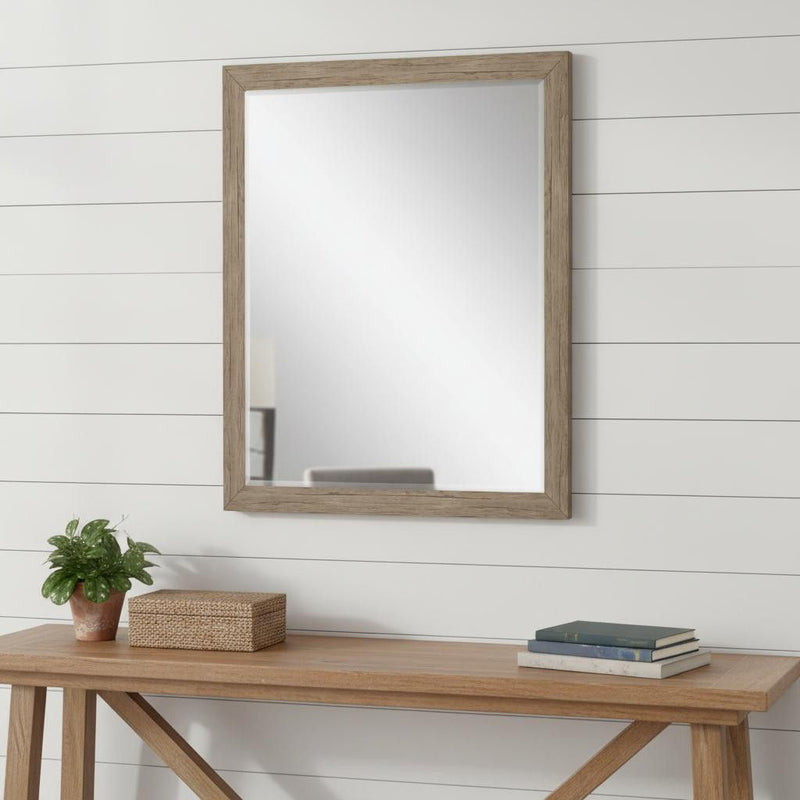 31" Accent Mirror - Light Brown
