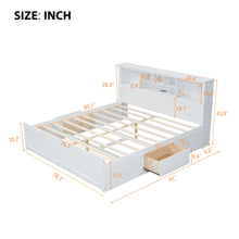 Load image into Gallery viewer, Platform Bed With Multi Storage Headboard, USB And Drawers
