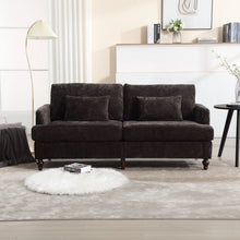 Load image into Gallery viewer, Mid Century Modern Chenille Fabric Loveseat Sofa, 2 Seat Upholstered Couch
