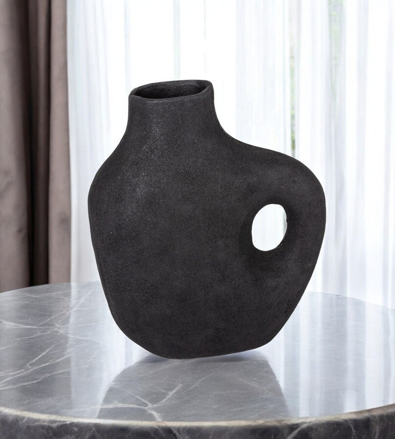Modern Abstract Table Vase - Black