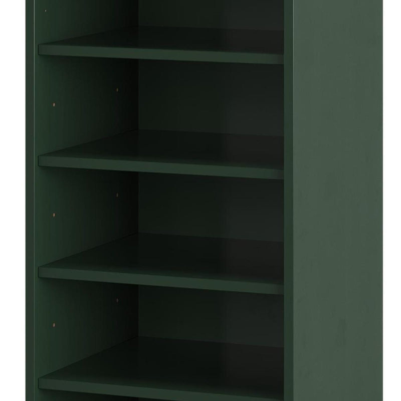 Ten Pair Solid Woodshoe Storage Cabinet (752048) - Green